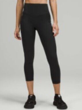 Lululemon All The Right Places Mesh Crop 23'' Black Leggings Size 6